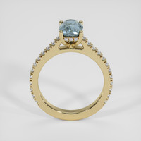 1.88 Ct. Greenish Blue Sapphire Ring, 18K Yellow Gold 3
