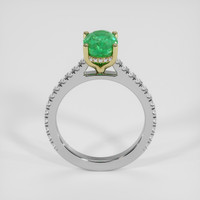 1.67 Ct. Emerald Ring, 18K Yellow & White 3