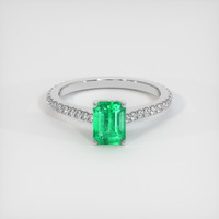 1.56 Ct. Emerald Ring, Platinum 950 1