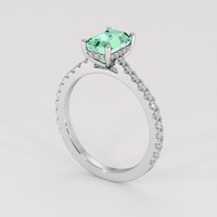 1.11 Ct. Emerald Ring, Platinum 950 2