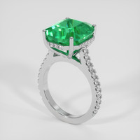 6.18 Ct. Emerald Ring, Platinum 950 2