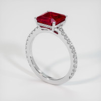 2.92 Ct. Ruby Ring, Platinum 950 2