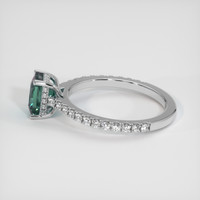 1.58 Ct. Bluish Green Sapphire Ring, Platinum 950 4