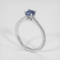 0.98 Ct. Blue Sapphire Ring, Platinum 950 2