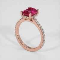 2.00 Ct. Ruby Ring, 14K Rose Gold 2