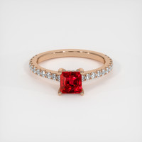 1.00 Ct. Ruby Ring, 14K Rose Gold 1