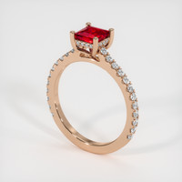 1.00 Ct. Ruby Ring, 14K Rose Gold 2