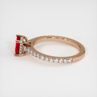 1.00 Ct. Ruby Ring, 14K Rose Gold 4