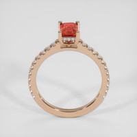 1.13 Ct. Padparadscha Sapphire Ring, 14K Rose Gold 3