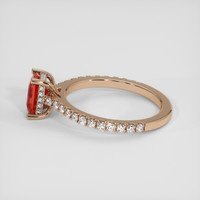 1.13 Ct. Padparadscha Sapphire Ring, 14K Rose Gold 4