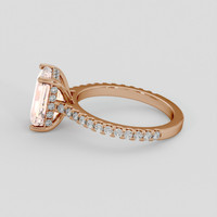 3.92 Ct. Padparadscha Sapphire Ring, 14K Rose Gold 4