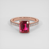 2.00 Ct. Ruby Ring, 18K Rose Gold 1