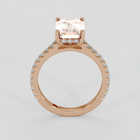 3.92 Ct. Padparadscha Sapphire Ring, 18K Rose Gold 3