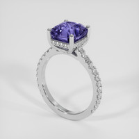 4.14 Ct. Violet Spinel Ring, Silver 2