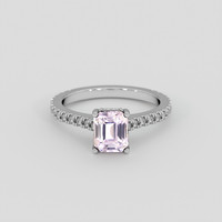 2.01 Ct. Pink Sapphire Ring, 10K White Gold 1