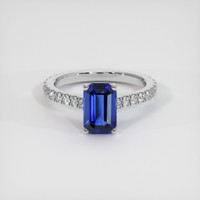 1.74 Ct. Blue Sapphire Ring, 10K White Gold 1