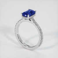 1.74 Ct. Blue Sapphire Ring, 10K White Gold 2