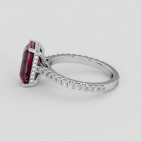 3.39 Ct. Reddish Pink Garnet Ring, 14K White Gold 4