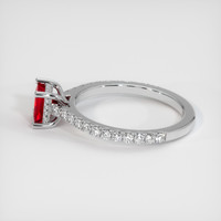 1.00 Ct. Ruby Ring, 14K White Gold 4