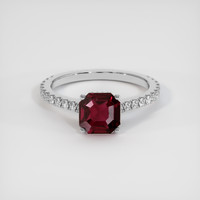 2.06 Ct. Ruby Ring, 14K White Gold 1