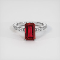 2.06 Ct. Ruby Ring, 14K White Gold 1