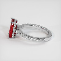 2.06 Ct. Ruby Ring, 14K White Gold 4