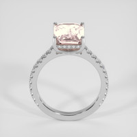 4.16 Ct. Peach Sapphire Ring, 14K White Gold 3