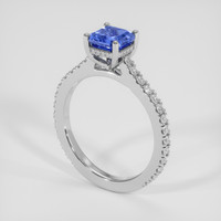 1.44 Ct. Blue Sapphire Ring, 14K White Gold 2