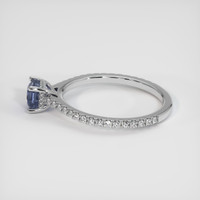 0.98 Ct. Blue Sapphire Ring, 14K White Gold 4