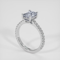 1.62 Ct. Grey Sapphire Ring, 14K White Gold 2
