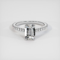 2.22 Ct. White Sapphire Ring, 14K White Gold 1