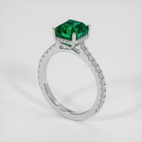 2.79 Ct. Emerald Ring, 18K White Gold 2