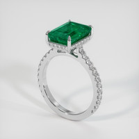 3.46 Ct. Emerald Ring, 18K White Gold 2