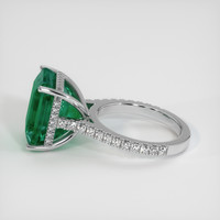11.37 Ct. Emerald Ring, 18K White Gold 4