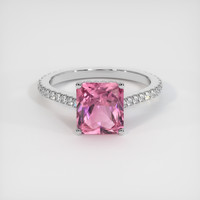 3.37 Ct. Pink Sapphire Ring, 18K White Gold 1