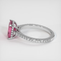 3.37 Ct. Pink Sapphire Ring, 18K White Gold 4
