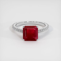 2.92 Ct. Ruby Ring, 18K White Gold 1