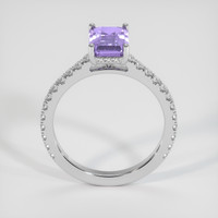 2.57 Ct. Purple Sapphire Ring, 18K White Gold 3