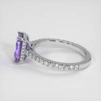 2.57 Ct. Purple Sapphire Ring, 18K White Gold 4