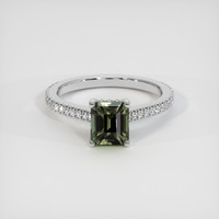 2.11 Ct. Color Change Sapphire Ring, 18K White Gold 1