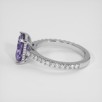 2.75 Ct. Purple Sapphire Ring, 18K White Gold 4