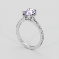 2.07 Ct. Purple Sapphire Ring, 18K White Gold 2