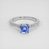 1.44 Ct. Blue Sapphire Ring, 18K White Gold 1