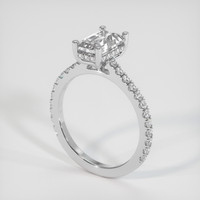 2.22 Ct. White Sapphire Ring, 18K White Gold 2
