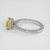 2.06 Ct. Yellow Sapphire Ring, 18K White Gold 4