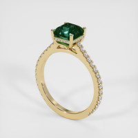 3.05 Ct. Bluish Green Sapphire Ring, 10K Yellow Gold 2