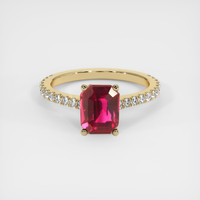 2.00 Ct. Ruby Ring, 14K Yellow Gold 1