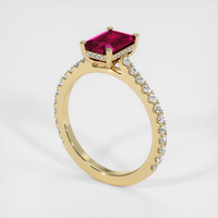 2.00 Ct. Ruby Ring, 14K Yellow Gold 2