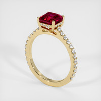 2.08 Ct. Ruby Ring, 14K Yellow Gold 2
