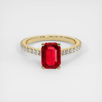 2.01 Ct. Ruby Ring, 14K Yellow Gold 1